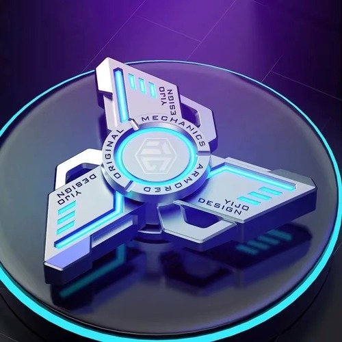 Luminous Metal Fidget Spinner – Silent Bearing Stress Relief Toy