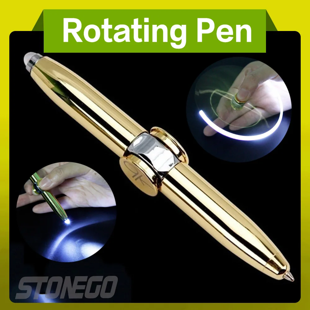 STONEGO LED Spinner Pen – Fidget Gyroscope Writing Pen 1 STONEGO LED Spinner Pen – Fidget Gyroscope Writing Pen