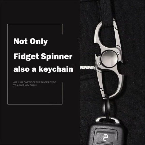 Multifunctional Metal Fidget Spinner Keychain with Bottle Opener 2 Multifunctional Metal Fidget Spinner Keychain with Bottle Opener - Image 2