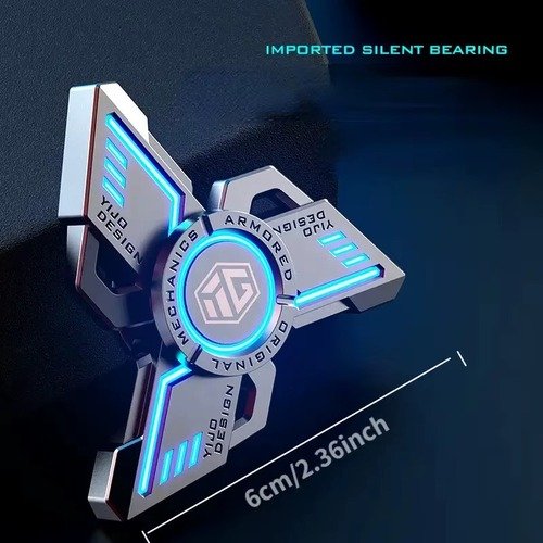 Luminous Metal Fidget Spinner – Silent Bearing Stress Relief Toy 2 Luminous Metal Fidget Spinner – Silent Bearing Stress Relief Toy - Image 2