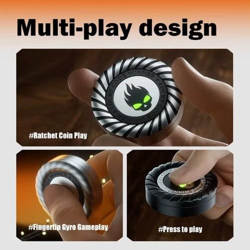 Little Devil Metal Fidget Spinner – Ratchet Coin Stress Relief Toy 2 Little Devil Metal Fidget Spinner – Ratchet Coin Stress Relief Toy - Image 2