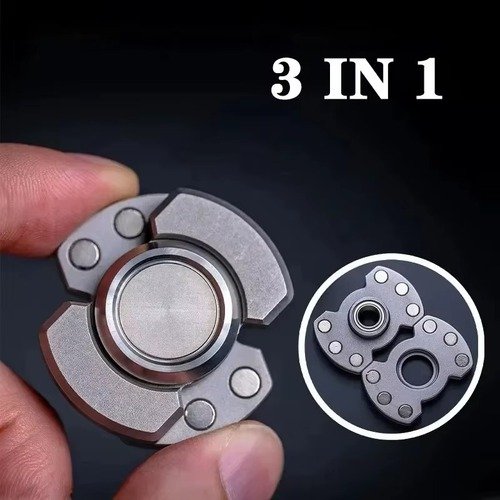 Metal Magnetic Slider Hand Spinner – Mini EDC Stress Relief Toy 2 Metal Magnetic Slider Hand Spinner 3in1